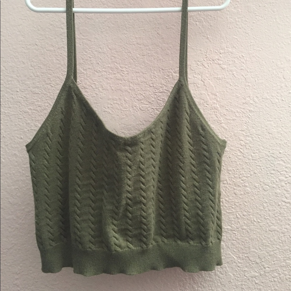Olive crop top